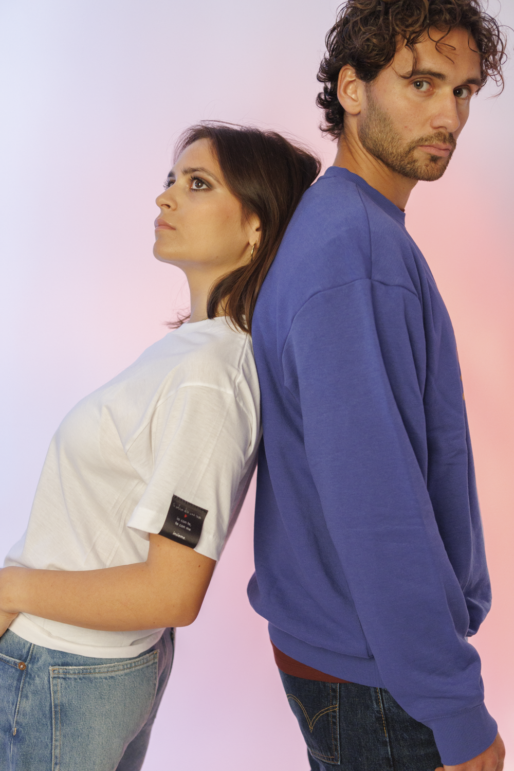 T-shirt bianca/nera